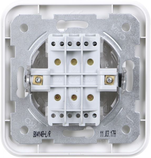 Вимикач триклавішний Viko Rollina без підсвітки 10 А 250В білий 90420068