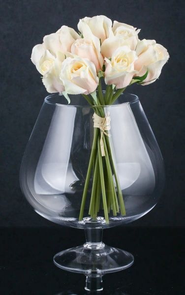 Ваза коньячка скляна 20x24,5 см