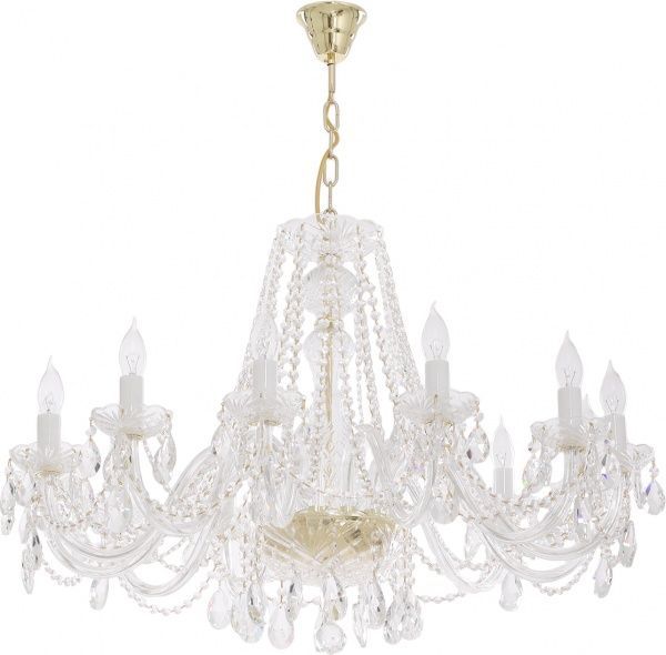 Люстра підвісна Crystal Life 12x40 Вт E14 золото A1030LM-12GO 