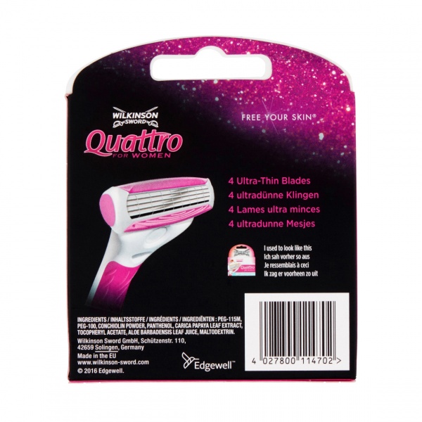 Сменный картридж WILKINSON SWORD Quattro WS For Woman Sens Green 3 шт. 3 шт.