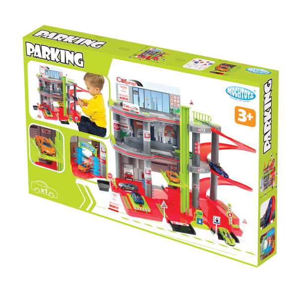 Игрушка Mochtoys Паркинг 3 этажный с 1 машинкой 55x35x33 см 11847
