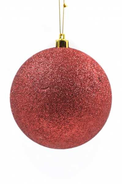 Куля новорічна d 40 мм червоний 53