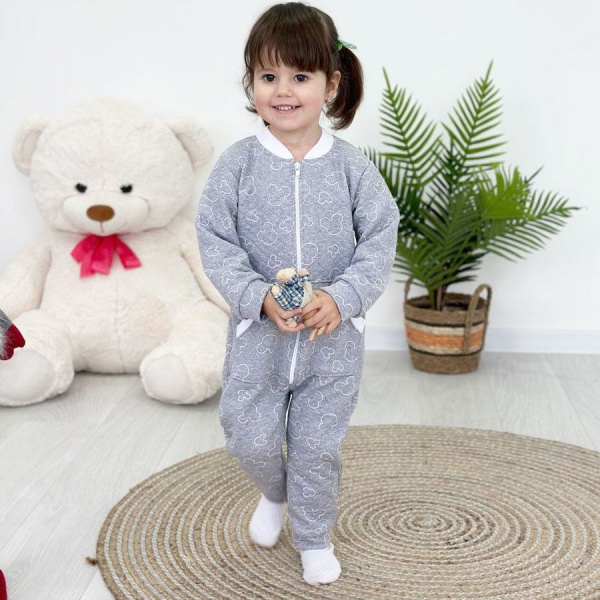 Ромпер-реглан унісекс Blanka Капітон р.86 сірий 110118 