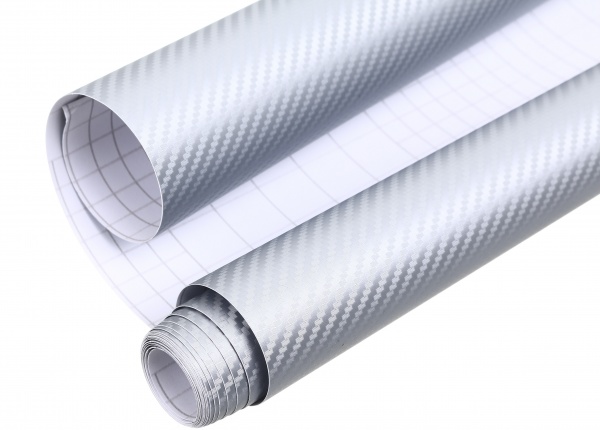 Плівка самоклейка захисна срібний карбон 0,67x2 м