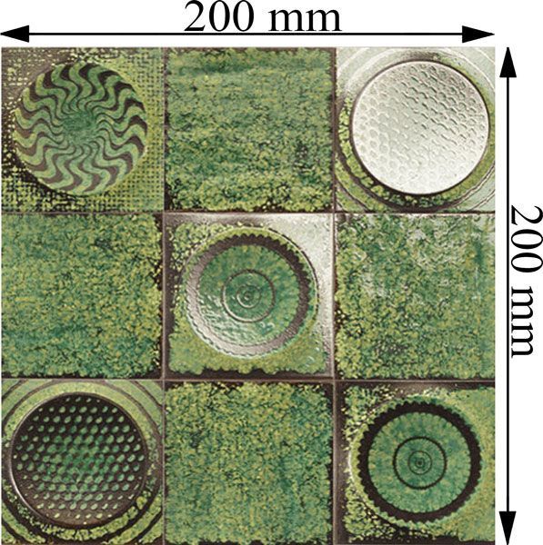 Плитка Mainzu Артиджиано Шейпс Эмеральд 20х20 