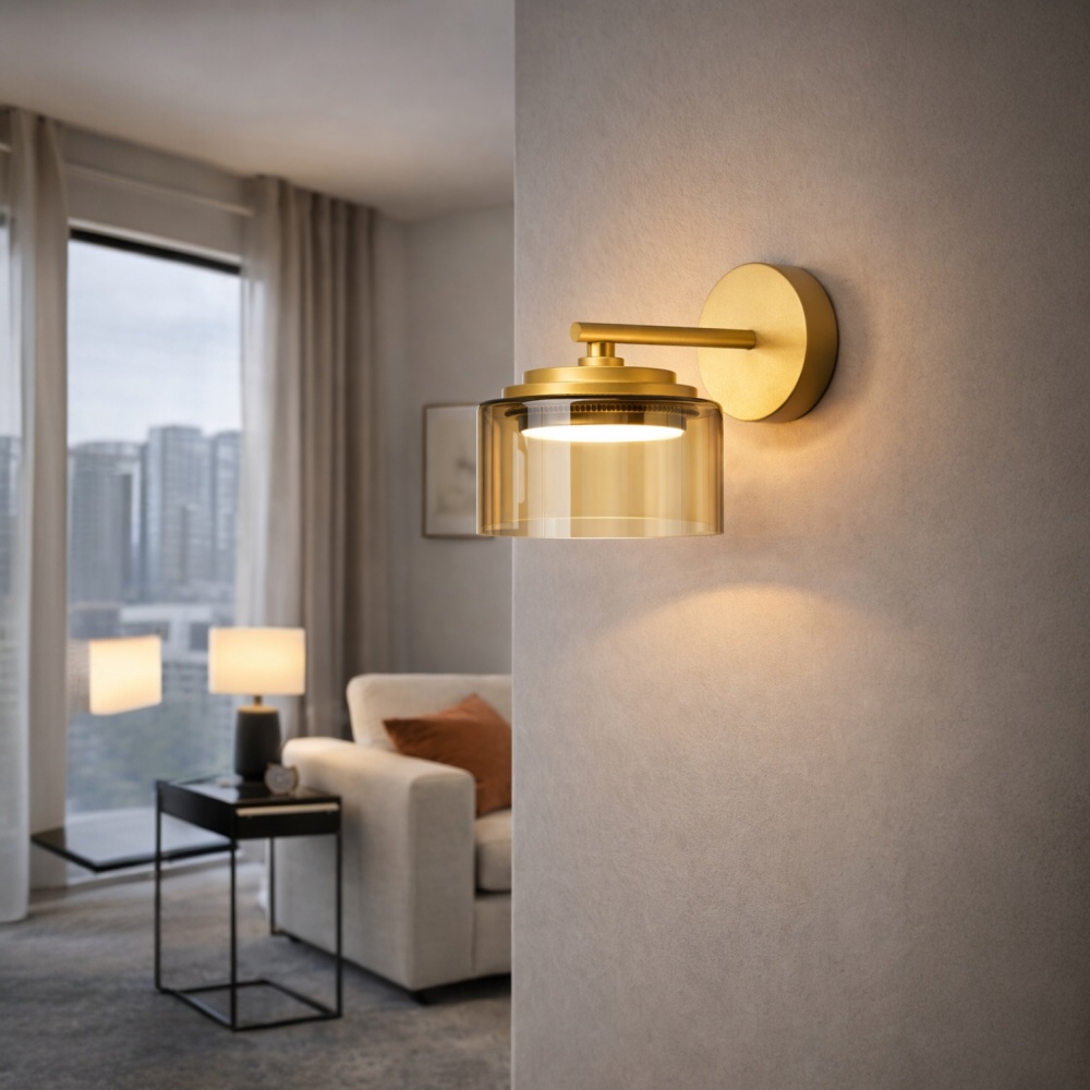 Бра LIGHT SET DUSHA MS241-B 12 Вт GX53 золото/бурштиновий — фото 1