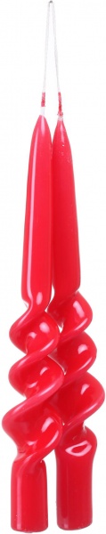 Набір свічок кручених 22x220 мм 2 шт. червоний Pako-If