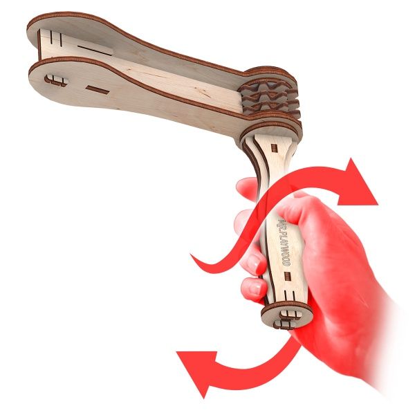 Дерев'яний 3D-конструктор Mr.Playwood Тріскачка механічна 10502