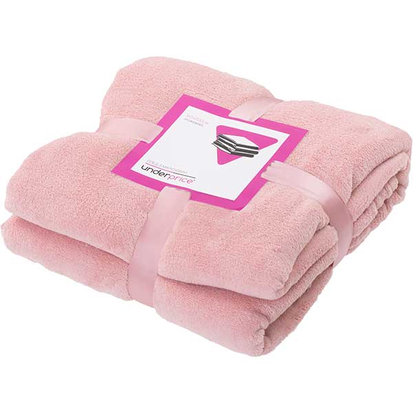 Плед микрофибра Underprice розовый 160x200 см 51918196