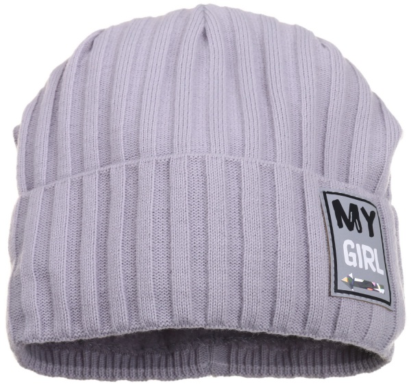 Шапочка детская для девочки Kraft+ р.52-54 серый 1835 