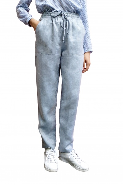 Штани Галерея льону Парі р. 56 блакитний 8129/56/70