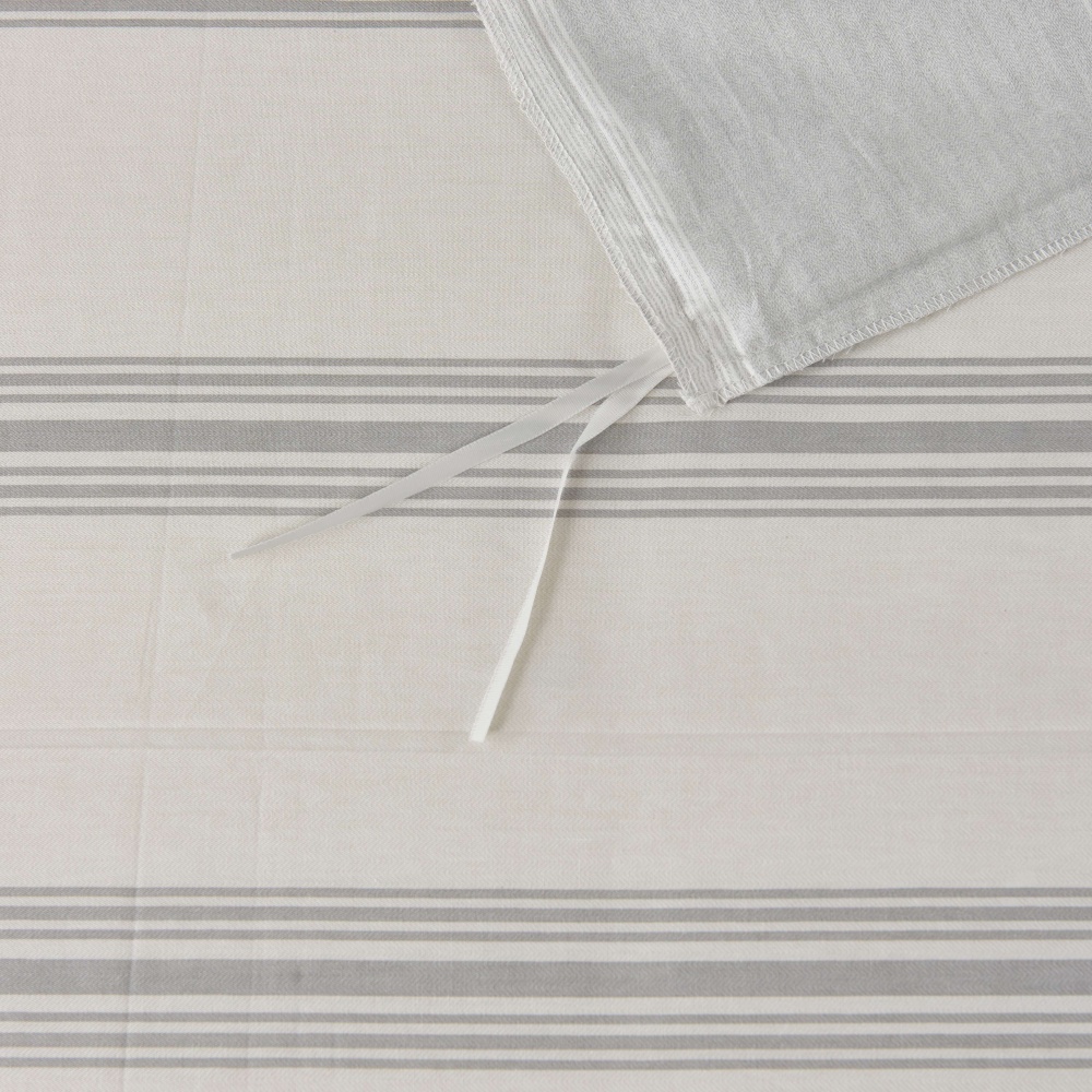 Комплект постільної білизни Conty 2 світло-сірий із білим La Nuit