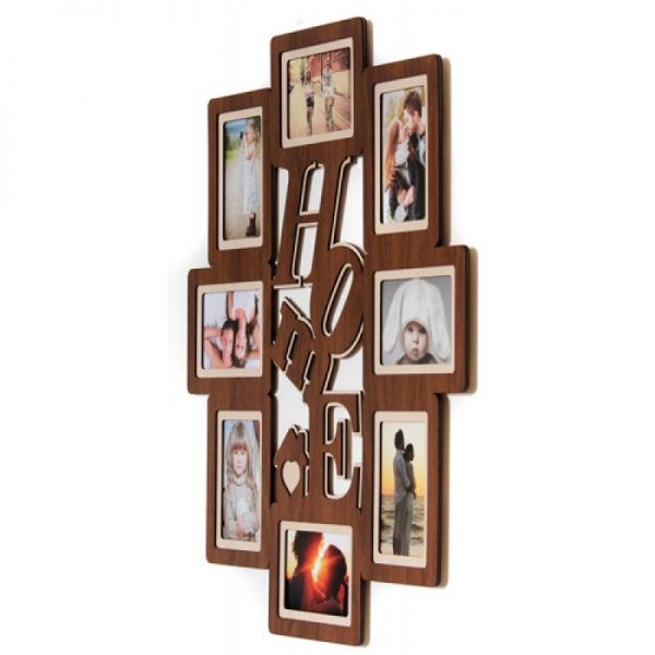 Рамка для фото 68х60 H A ДВП, темне дерево 10x15 см коричневий 