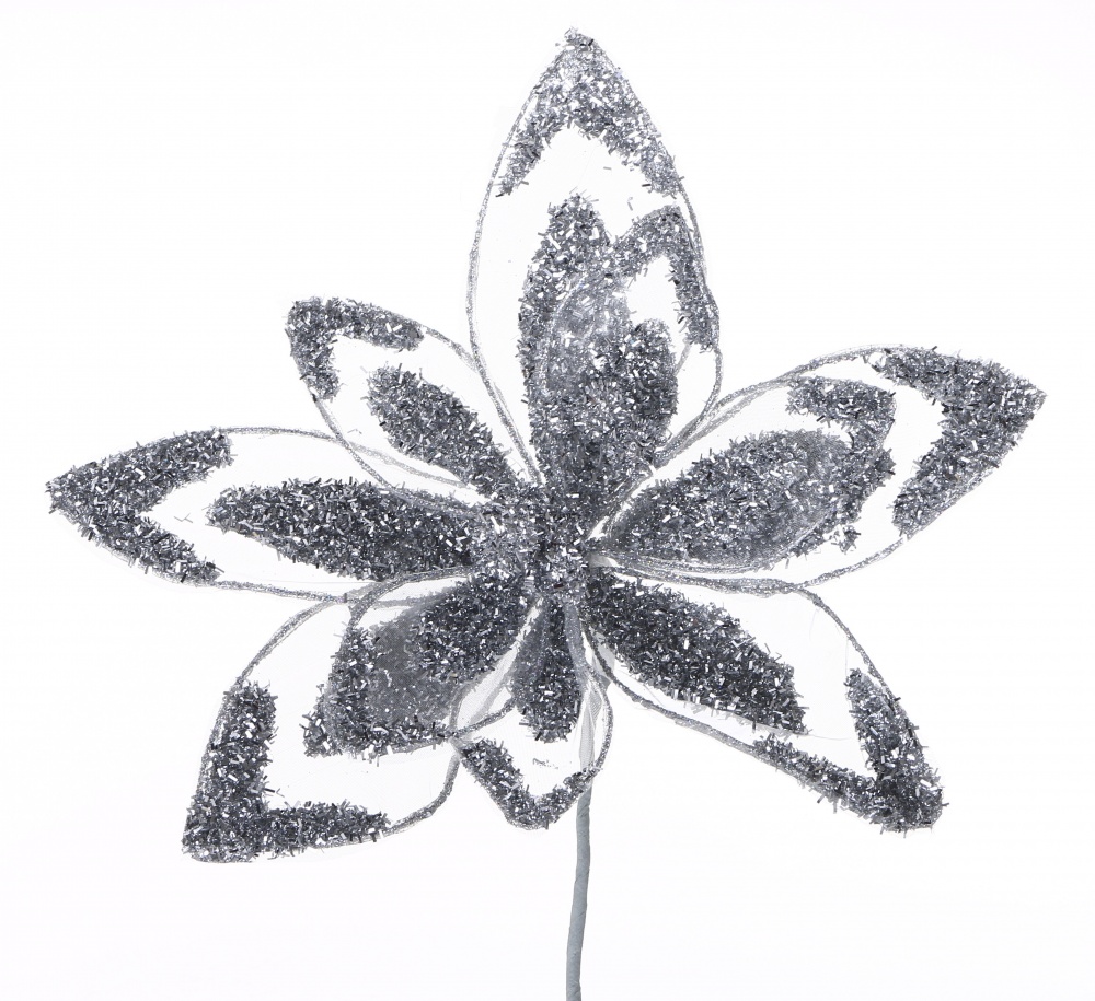 Цветок декоративный с ворсинками 24 см в ассортименте (RS1A641-1E)