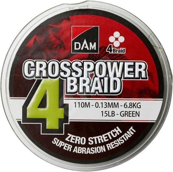 Шнур DAM 150м 0,13мм 6,8кг Crosspower 4-Braid