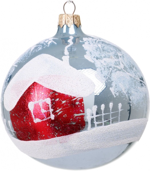 Шар новогодний мульти d 100 мм в ассортименте