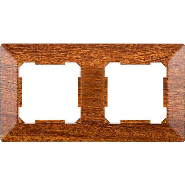 Рамка двухместная HausMark Alta горизонтальная орех SNG-FRP.SQ20G2-9/Walnut