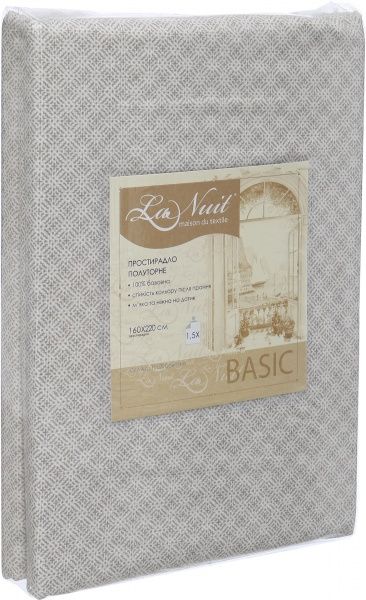 Простынь Basic 220x160 см бежевый La Nuit 
