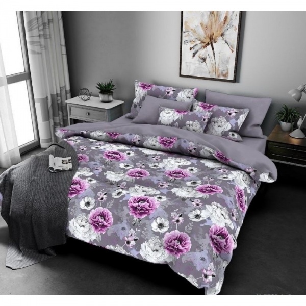 Комплект постільної білизни Olorina 1.5 різнокольоровий принт SoundSleep 