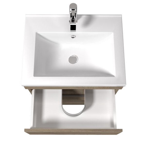 Тумба підвісна ScandiSPA Wood 60-A з умивальником Cosmopolitan 60