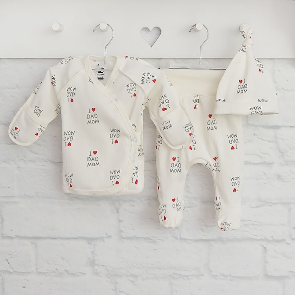 Комплект Blanka Люблю маму папу бежевый р.68 110266 