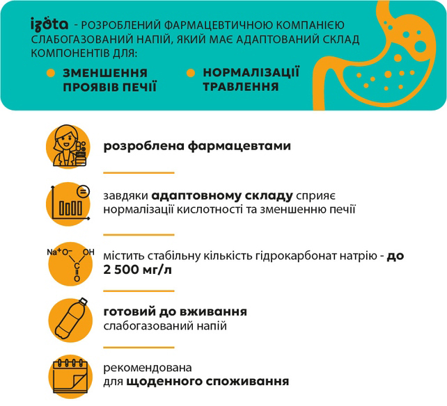 Вода Юрія-Фарм Изота с содержанием соды для специального назначения слабогазированная 0,95 л
