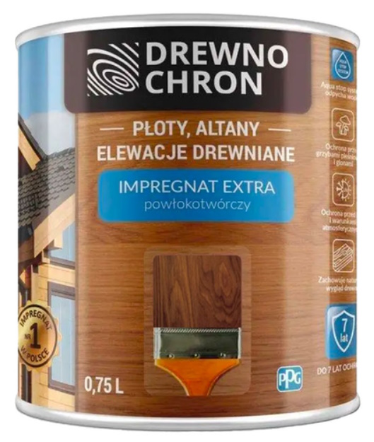 Пропитка Drewnochron Impregnat Extra дуб темный полумат 0,75 л