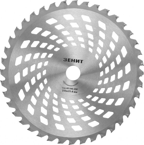 Комплект Зенит диск для садового триммера 40 ТВС 255х25.4 мм + шпуля 118 мм с металлическим диском