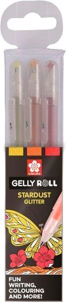 Набор ручек гелевых Sakura STARDUST HAPPY 3 цвета POXPGBSTA3D 