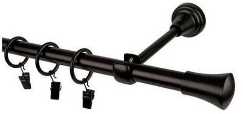 Карниз Bojanek TULUZA Tuluza одинарний укомплектований d16 мм 240 см чорний 