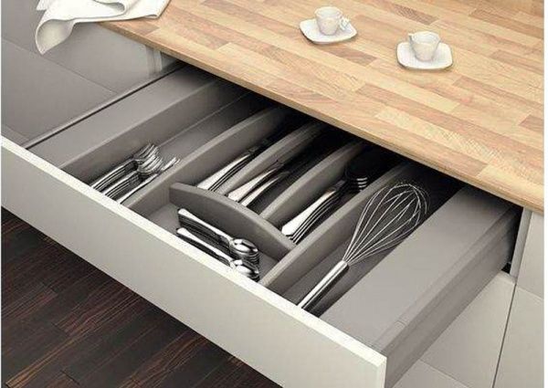 Лоток для столовых приборов 50x28 см cерый 556.46.501 Hafele