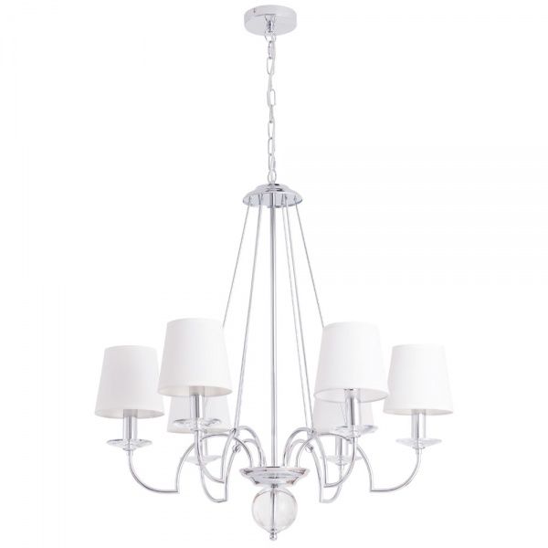 Люстра подвесная Arte Lamp 6x60 Вт E14 белый/хром A3625LM-6CC 