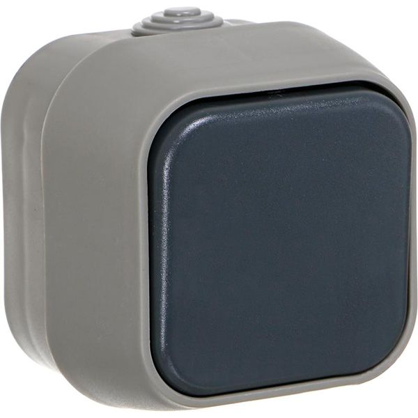 Выключатель одноклавишный UP! IP54 без подсветки 10 А 250В серый HSN-SWP.H2B54G1W1-GR