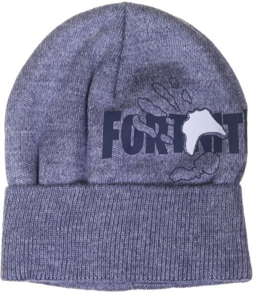 Шапочка дитяча для дівчинки Kraft+ 4417 р.52-54 синьо-сірий 