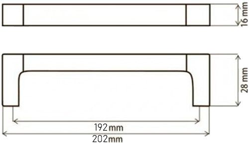 Меблева ручка D-740AL G2 192 мм хром DC 70549