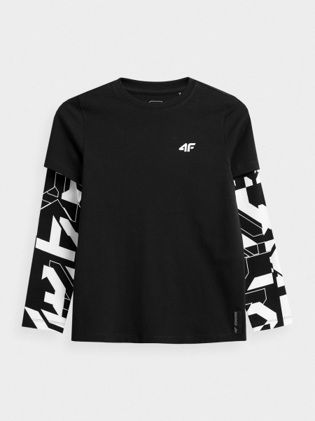 Футболка 4F HJZ21-JTSML002-20S р.134 черно-белый
