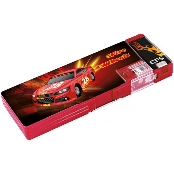 Пенал школьный с точилкой Fire Wheels CF85958 Cool For School красный