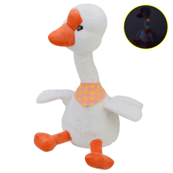 Игрушка мягкая интерактивная Shantou Гусь-повторюшка K4105