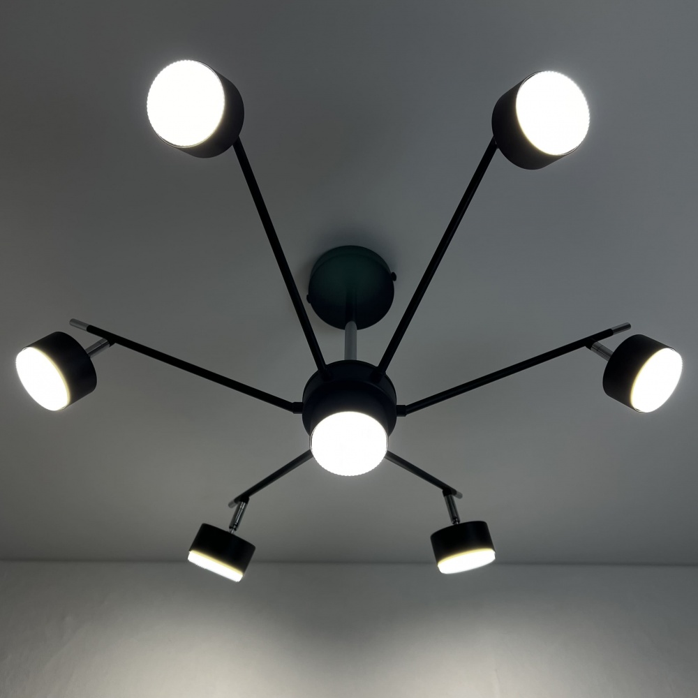 Люстра потолочная Luminaria Mary 7xGX53 черный хром MARY 7xGX53 BLACK/CHROME