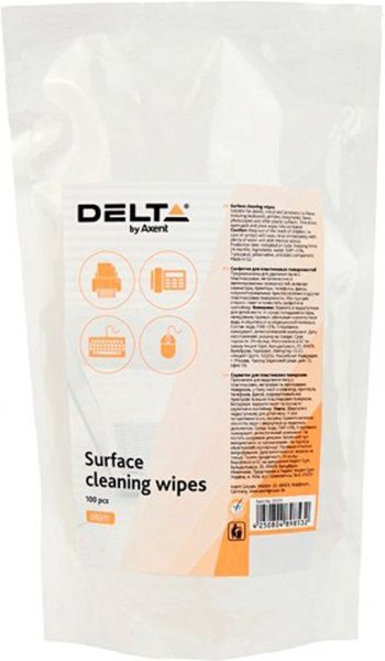 Вологі серветки для оргтехніки змінні 100 шт. Axent