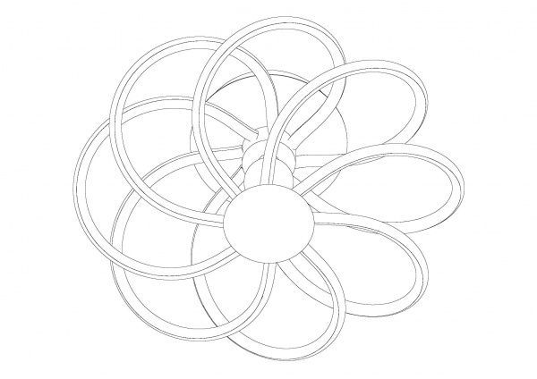 Люстра стельова Геотон GTN-830/8 8x80 Вт хром 