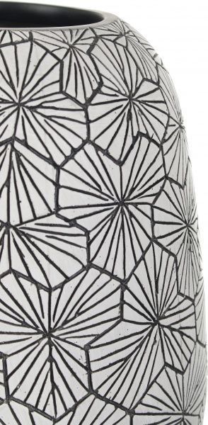 Ваза полирезиновая серая Flower 22,5х22,5х25,5 см