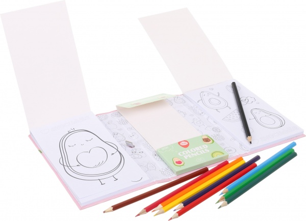 Набор раскраска Avocado и карандаши цветные 10 шт 