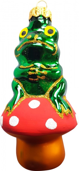 Подвеска Юріта Лягушка на грибочке зеленый