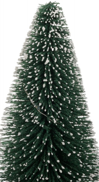 Елка декоративная с LED лампочками зеленая 9x25 см