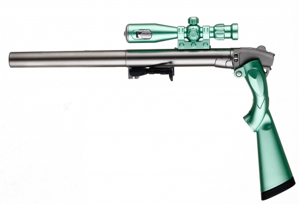 Ручка гелевая Винтовка зеленая чернила синие 