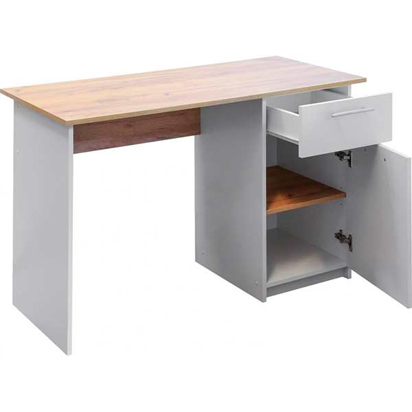 Стол письменный Грейд Микс дуб крафт золотой/белый 