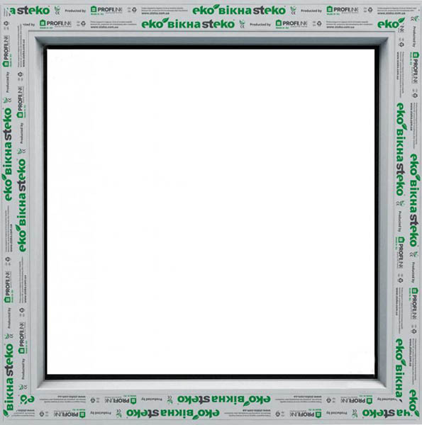 Вікно глухе Steko S300 58 600x600 мм без відкривання