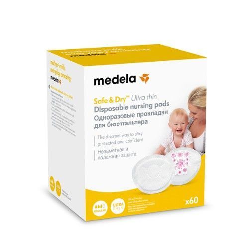 Лактационные вкладыши в бюстгальтер Medela Disposable Nursing Pads 60 шт. (008.0374)