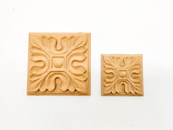 Декоративная панель деревянная розетка 1 шт, RZ.03.90, 90х90x10 мм 